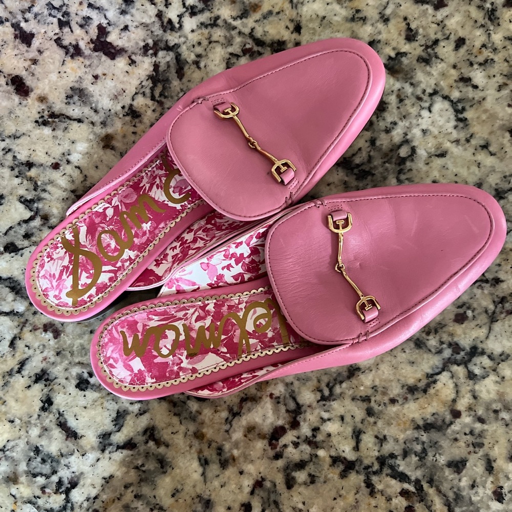 Sam Edelman, pink loafer sides